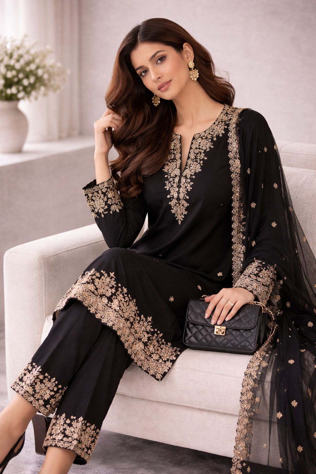 Classic Black Everyday Kurta