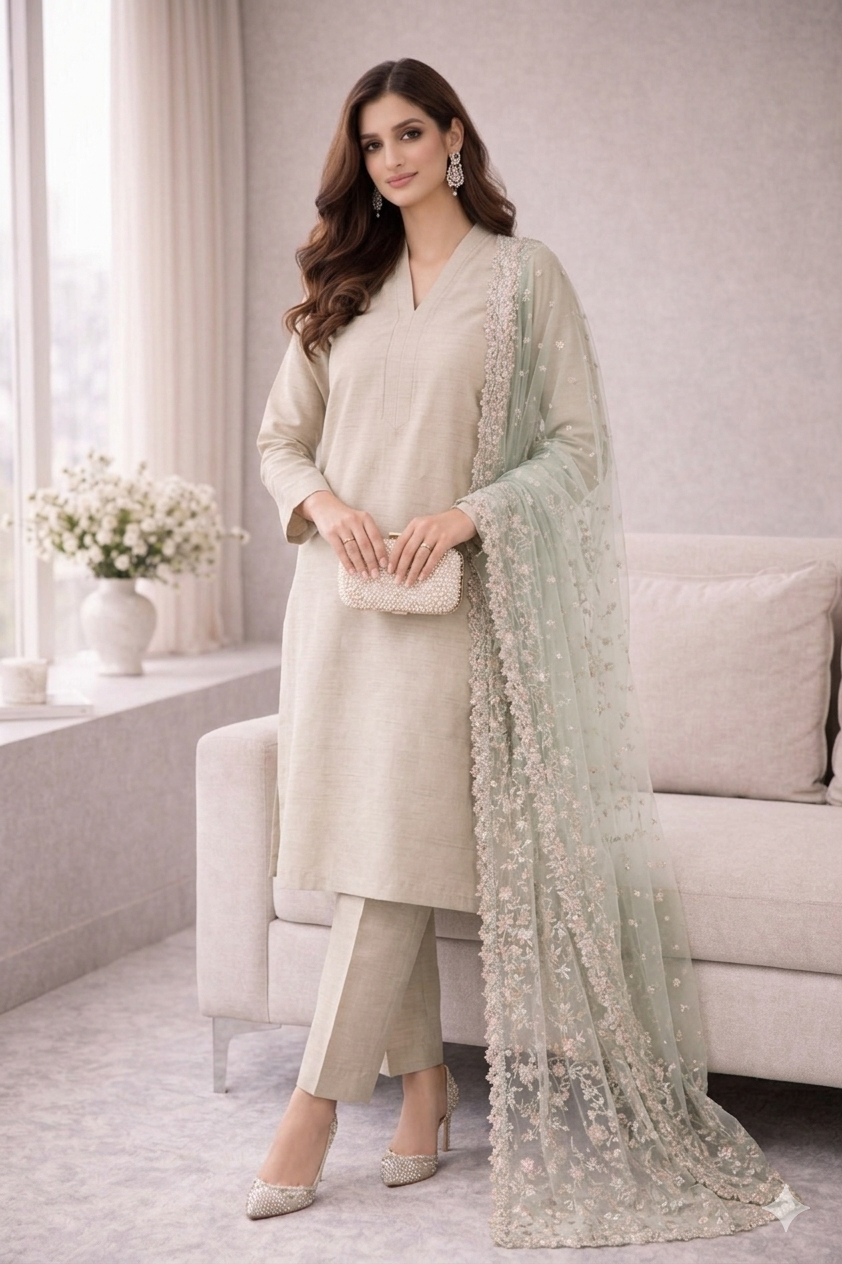 Stone Beige Minimal Shirt